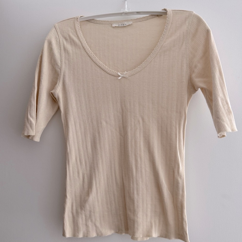 DÔEN scoop neck T-shirt